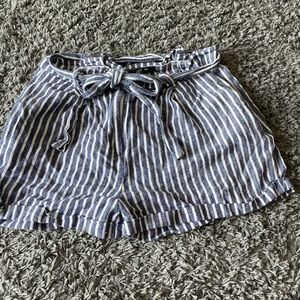 Forever 21 Striped Paperbag Shorts